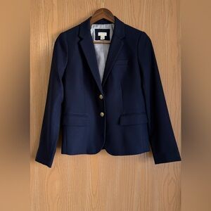 J. Crew | Women’s 4 | Navy Blue Schoolboy Blazer | Wool Blend | #92480 Preppy